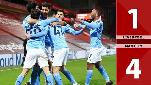 Liverpool vs Man City: 1-4 Đánh sập Anfield, Pep Guardiola lên đỉnh